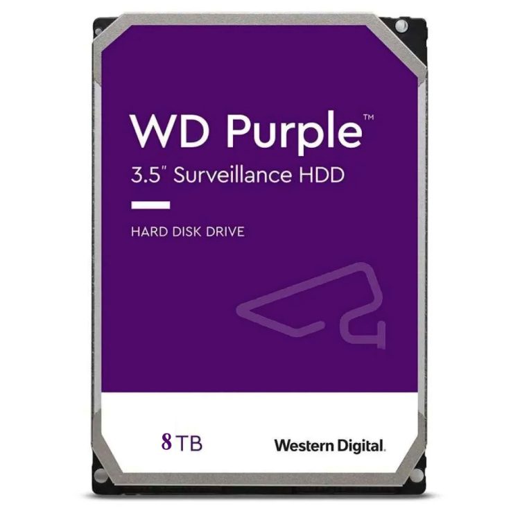 Western Digital WD85PURZ 8TB surveillance hard drive front view