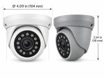 Eyemax UIU-P4122 turret camera dimensions showing 4.09-inch diameter and 3.54-inch height