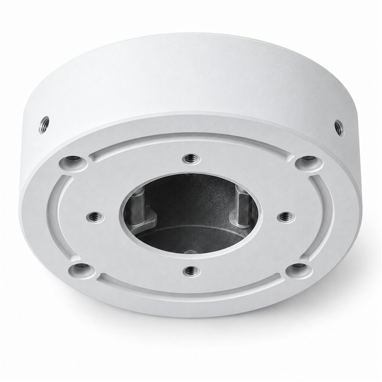 White camera mounting box underside view for ENS B11-W