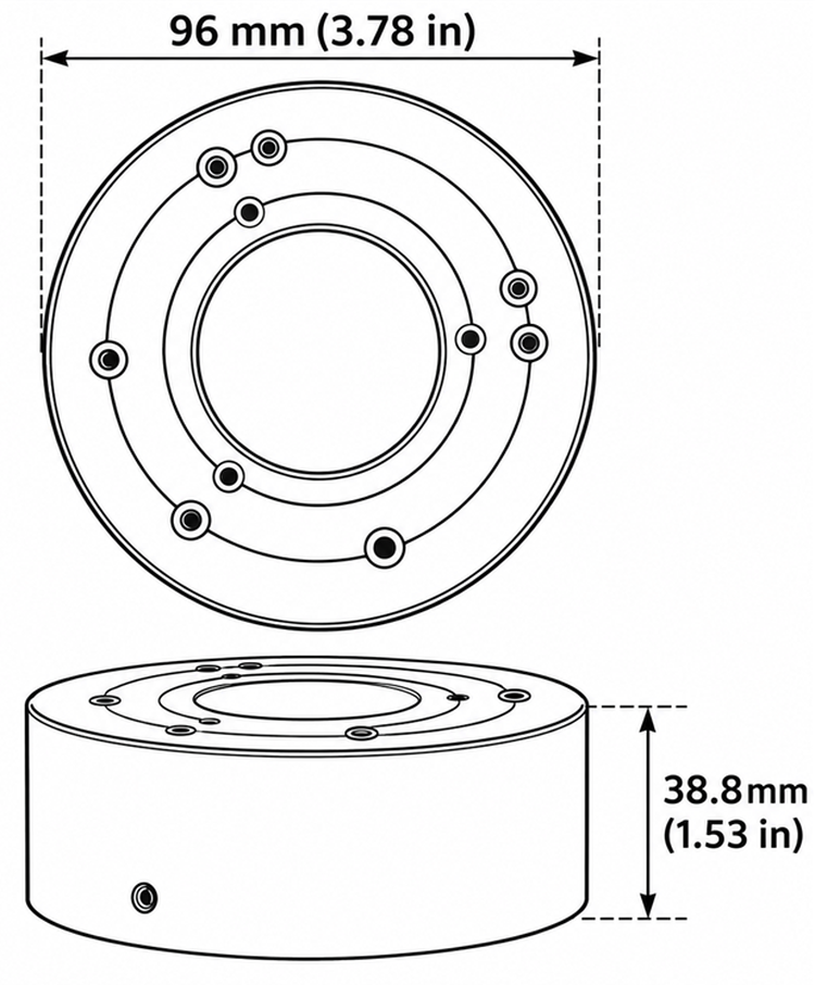IRDXXX5 GXX camera junction box dimensions