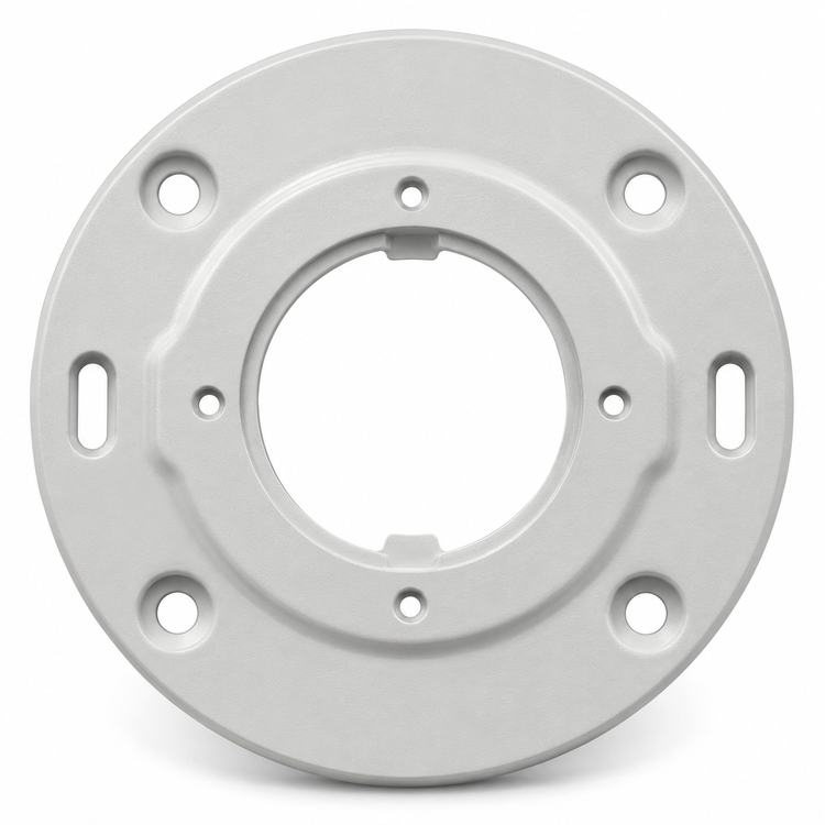 Front view of Illustra IFMP-ID indoor mini dome camera mount plate