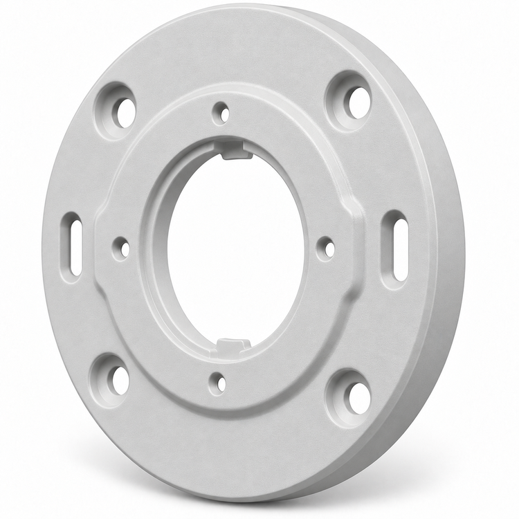 Right-angle view of Illustra IFMP-ID indoor mini dome camera mount plate