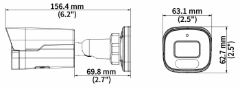 Uniview IPC2122SB-ADF28KM-DL-I1 2MP bullet camera dimensions