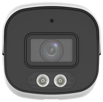 IPC2122SB-ADF28KM-DL-I1 Uniview 2MP bullet camera, dual light IP camera, 2.8 mm network camera, IP67 PoE security camera front view