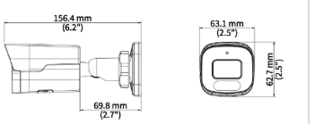 Uniview IPC2122SB-ADF40KM-DL-I1 2MP bullet camera dimensions