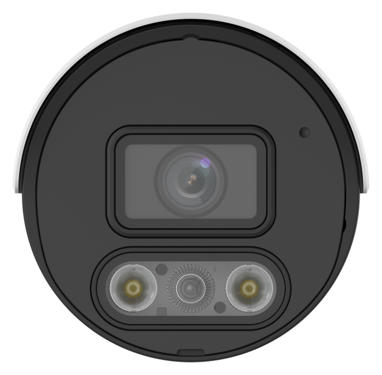 Front view of Uniview IPC2124SR-ADF28KMC-DL-H3 4MP dual-light bullet network camera